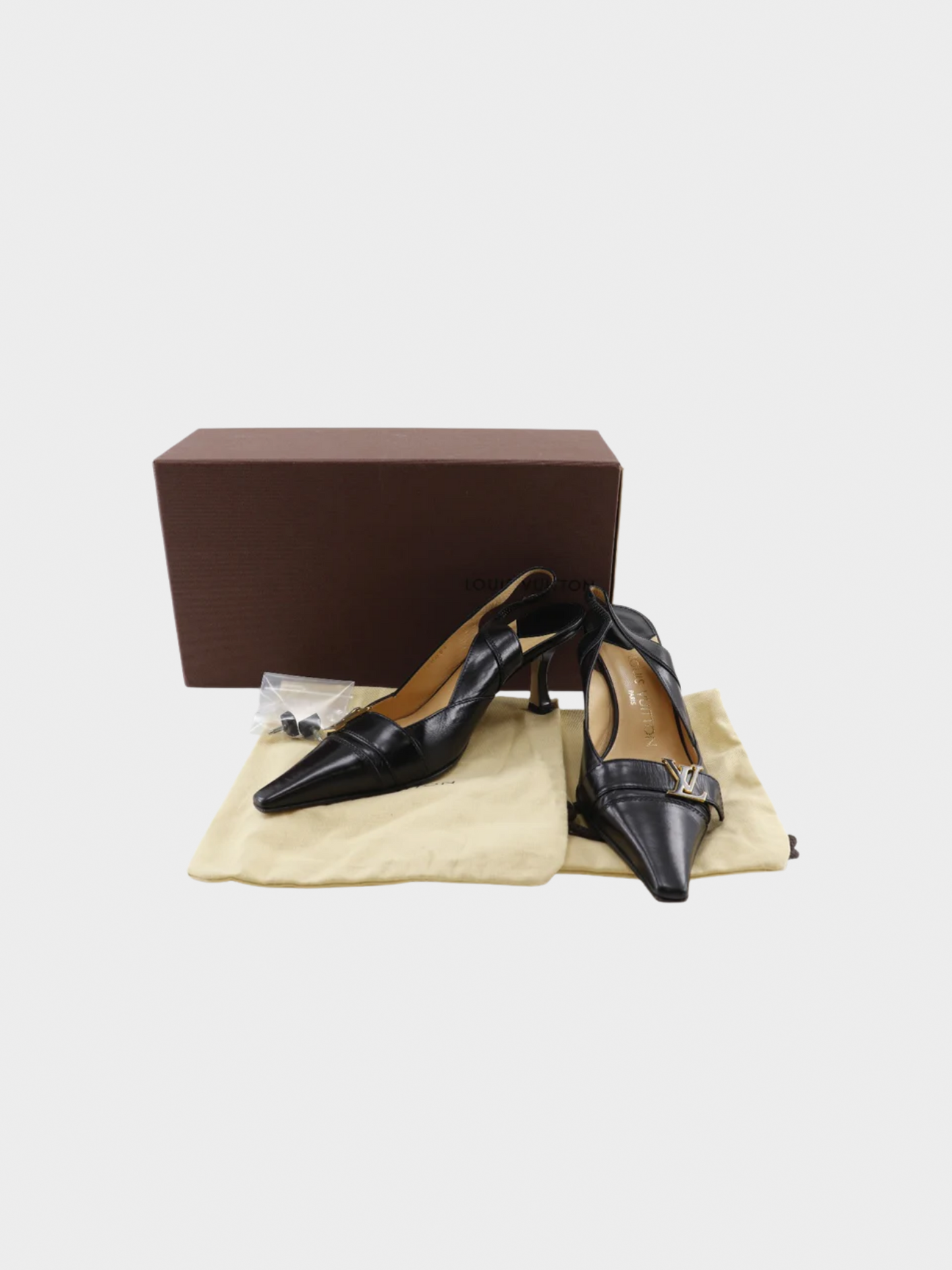 Louis Vuitton 2000s Logo Pointed Toe Pumps