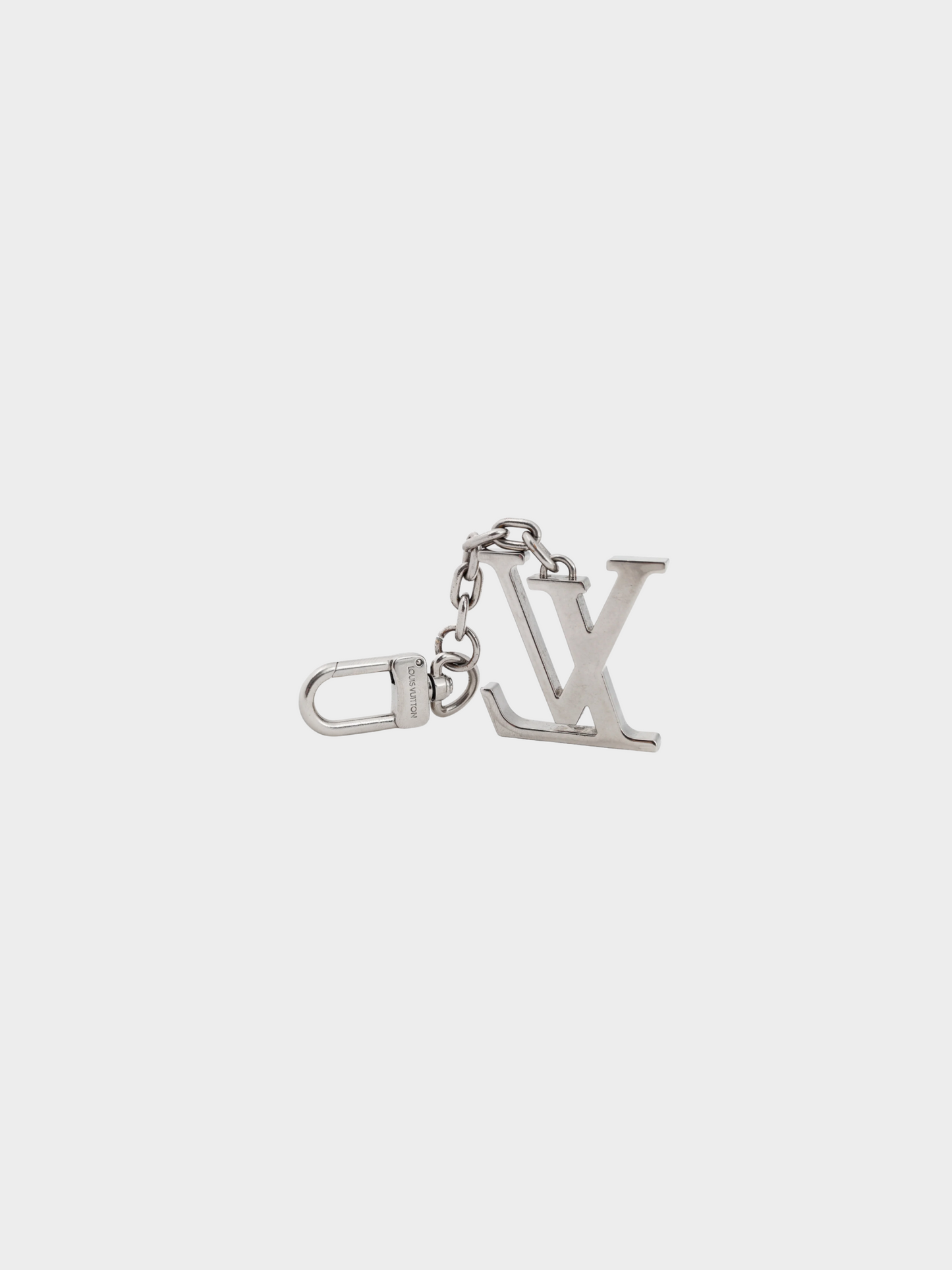 Louis Vuitton 2000s Silver-Tone LV Initials Keyholder