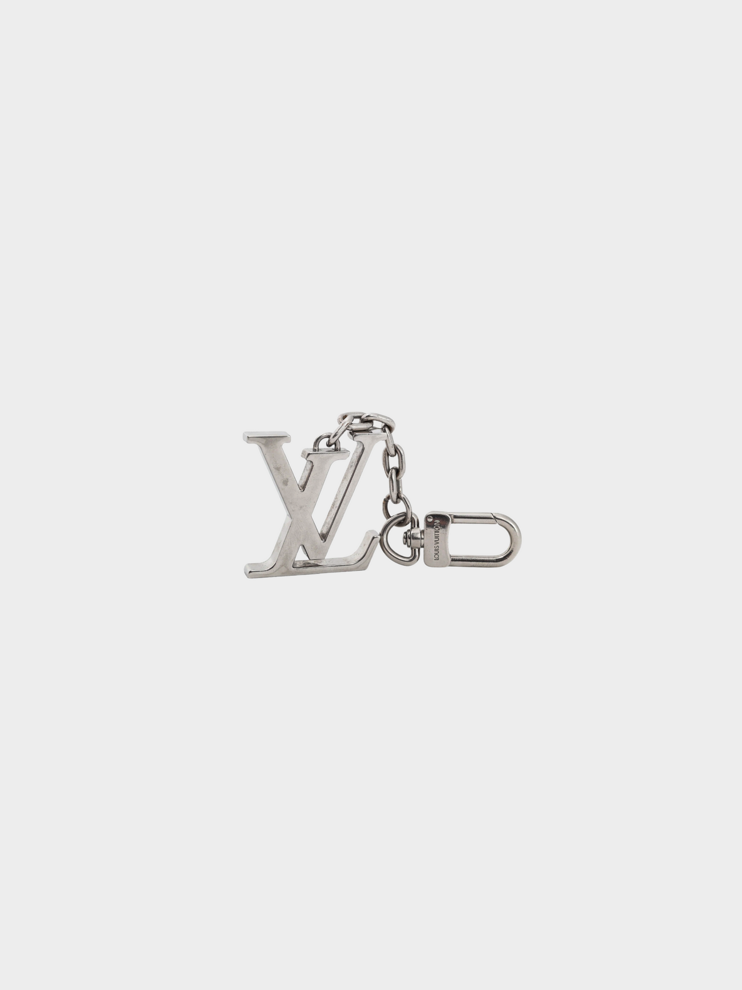 Louis Vuitton 2000s Silver-Tone LV Initials Keyholder