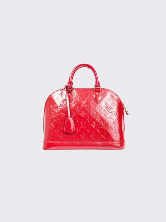 Louis Vuitton 2012 Alma PM Indian Rose Monogram Vernis Tote