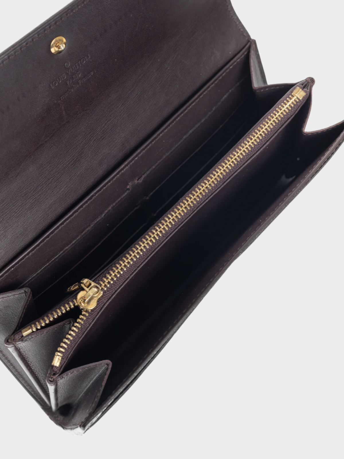 Louis Vuitton 2007 Berry Sarah Amarante Monogram Vernis Leather Wallet