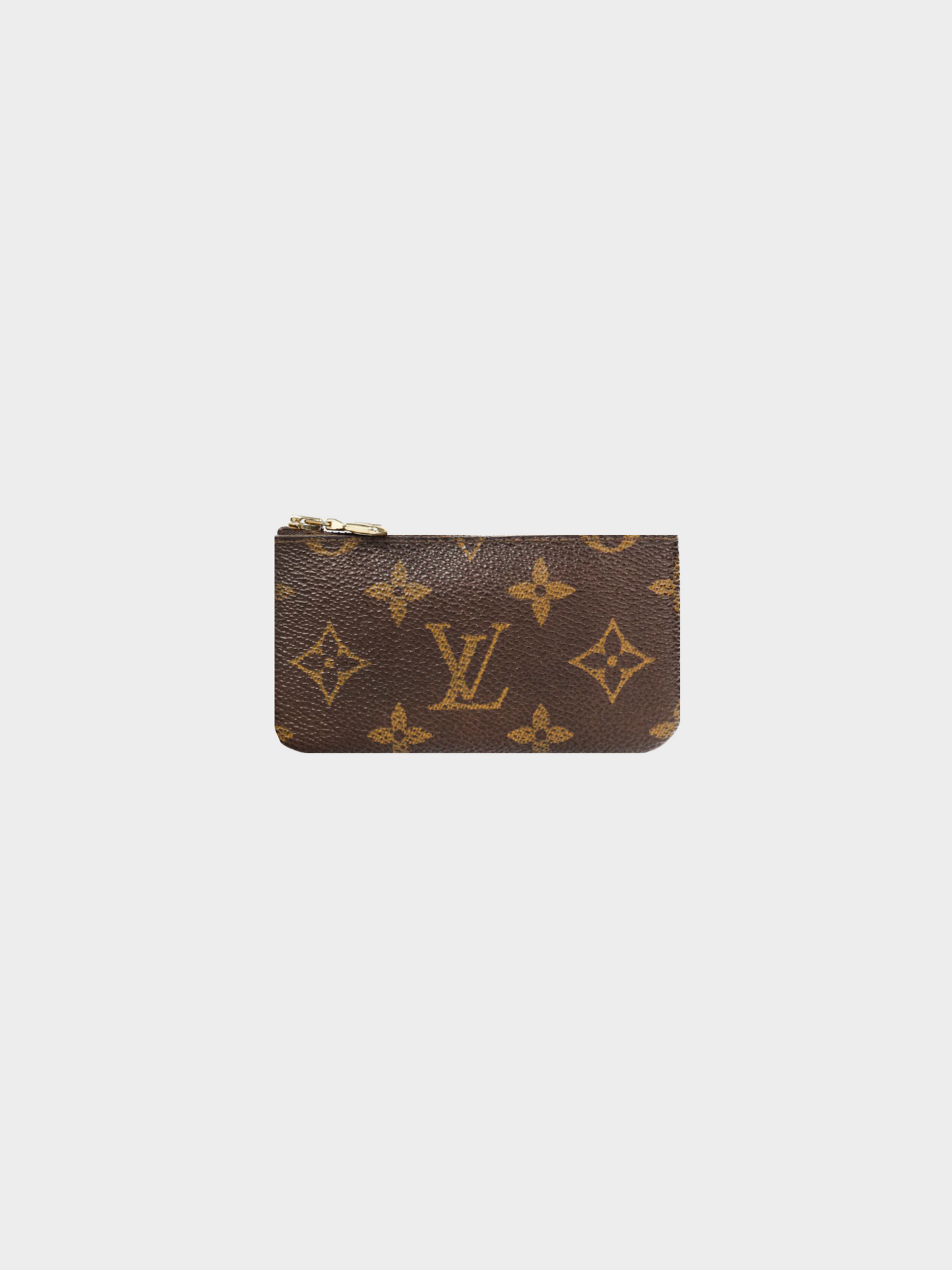 Louis Vuitton 2010s Brown Monogram Canvas Zip Pochette Keyholder