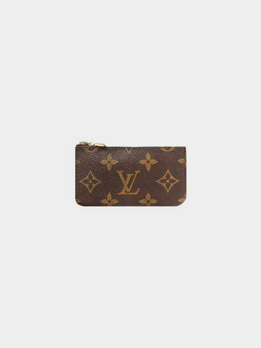 Louis Vuitton 2010s Brown Monogram Canvas Zip Pochette Keyholder