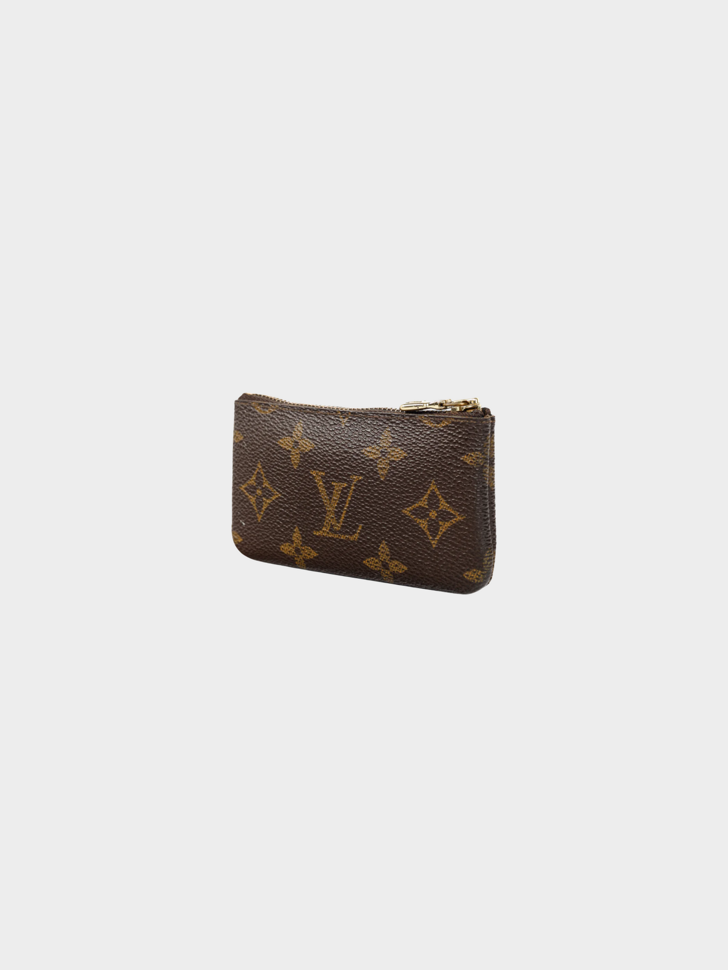 Louis Vuitton 2010s Brown Monogram Canvas Zip Pochette Keyholder