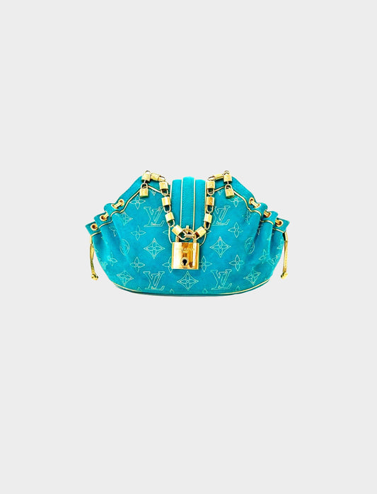 Louis Vuitton 2004 Rare Turquoise Theda Bag