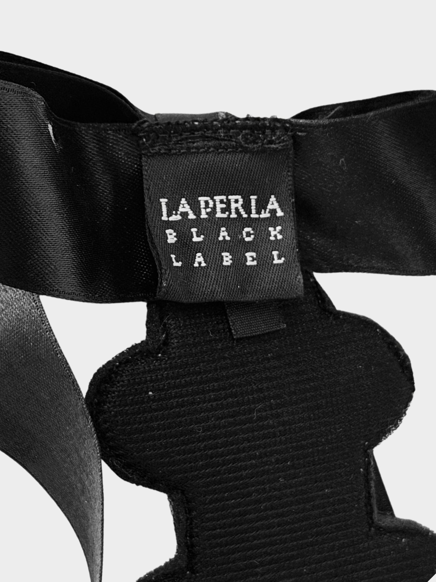 La Perla 2000s Limited Edition Black Label Silver Cross Choker Necklace