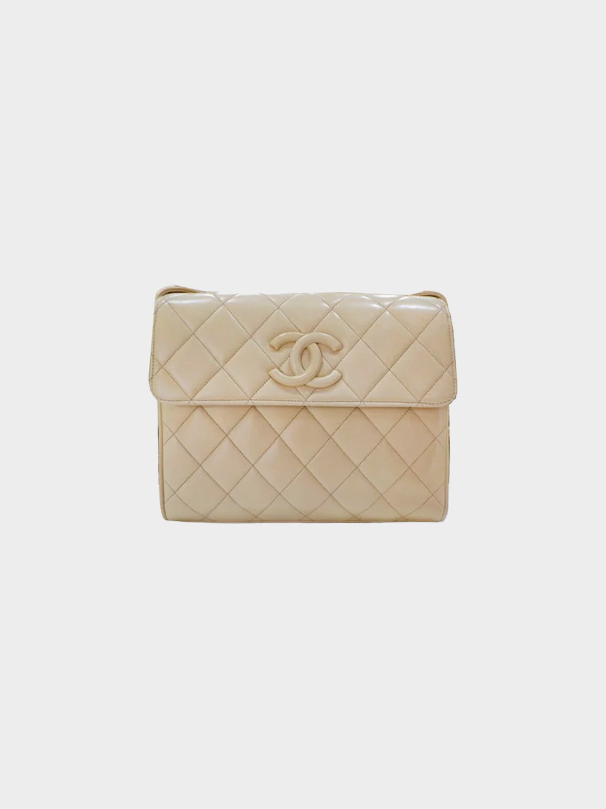 Chanel 1994-1996 Rare Lambskin Beige Flap
