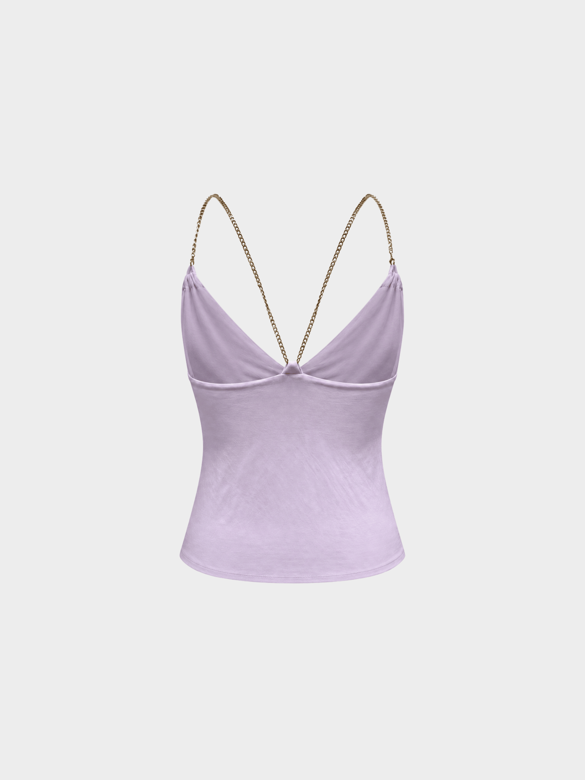 Versace 2000s Lilac Jersey Chain-Strap Top