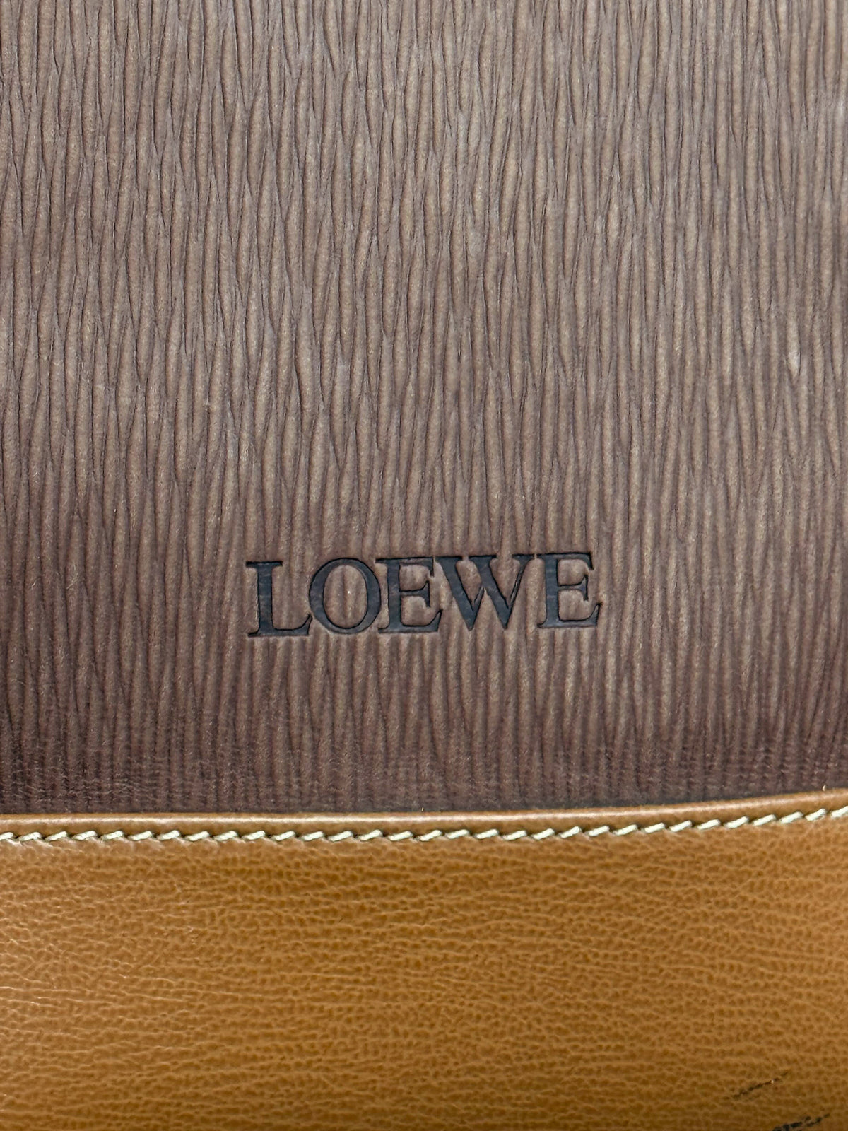 Loewe 2000s Brown Leather Velazquez Tote Bag