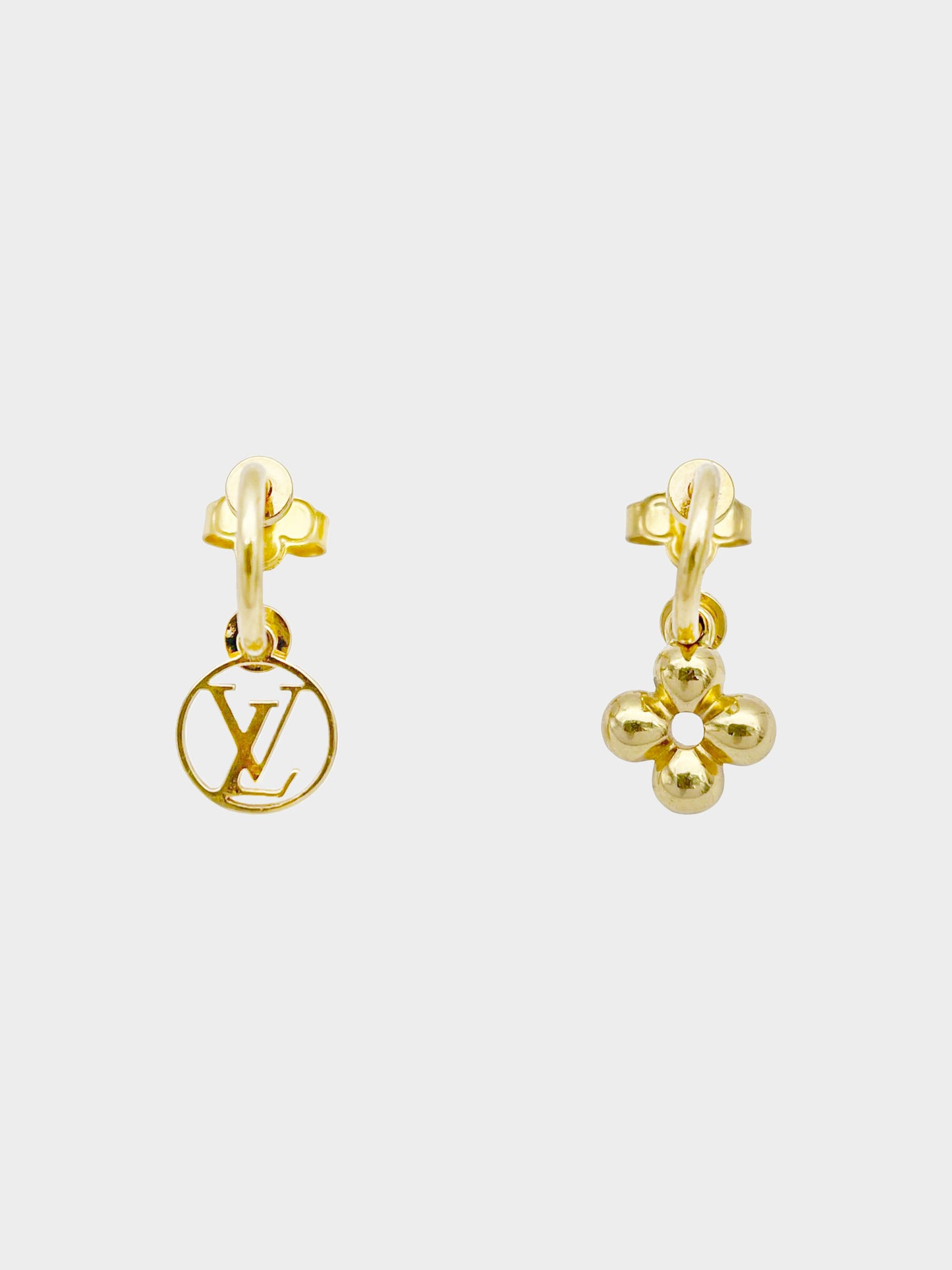 Louis Vuitton 1989 Hoop Earrings Blooming Monogram Flower