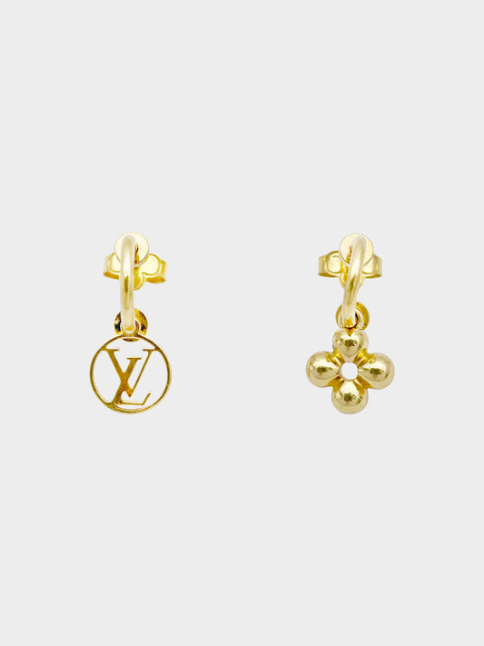 Louis Vuitton 1989 Hoop Earrings Blooming Monogram Flower