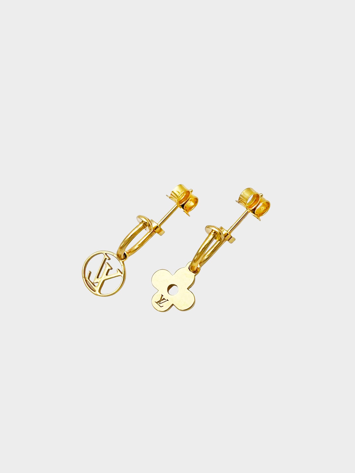 Louis Vuitton 1989 Hoop Earrings Blooming Monogram Flower