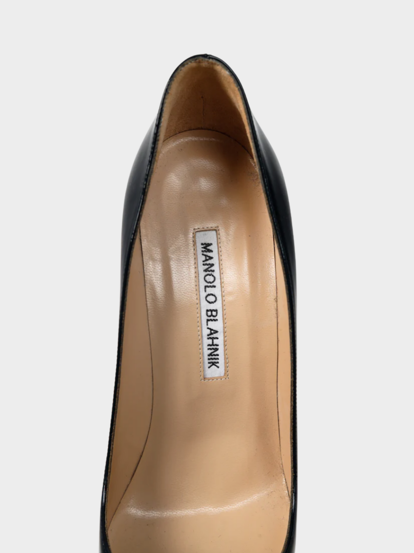 Manolo Blahnik 2010s BB Midnight-Blue Patent Leather Pointed-Toe Pumps