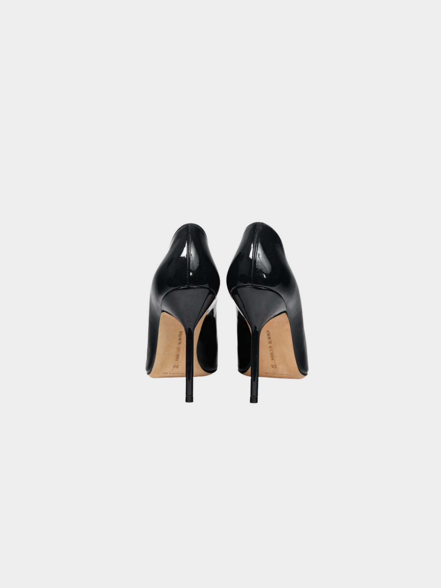Manolo Blahnik 2010s BB Midnight-Blue Patent Leather Pointed-Toe Pumps