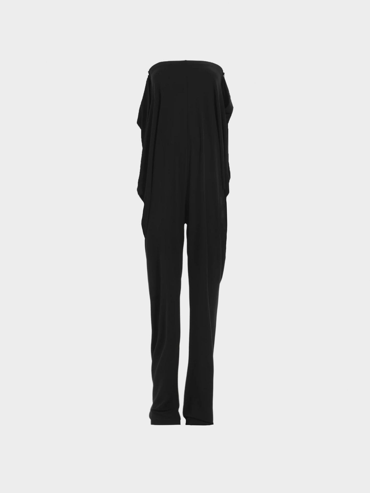 Maison Martin Margiela SS 2006 Black Viscose Off Shoulder Jumpsuit