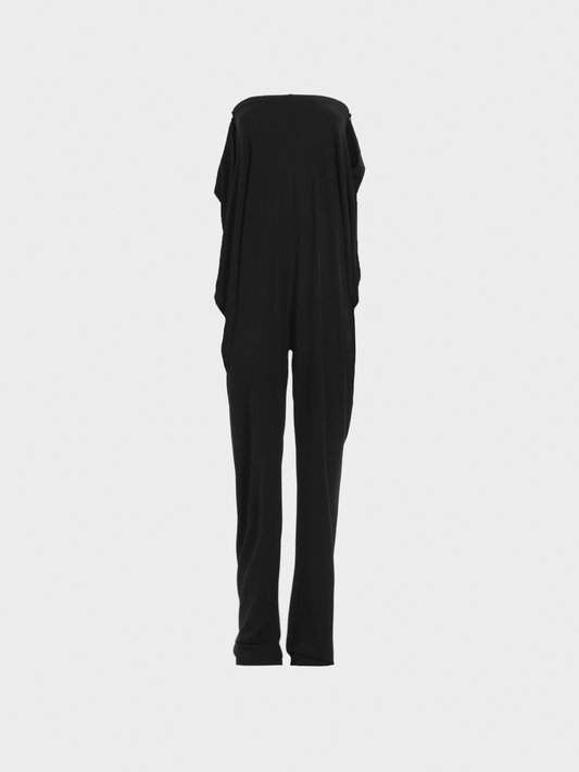 Maison Martin Margiela SS 2006 Black Viscose Off Shoulder Jumpsuit