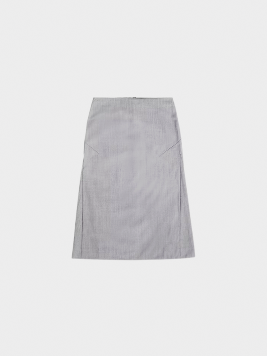 Alexander Mcqueen 1990s Grey Midi Skirt