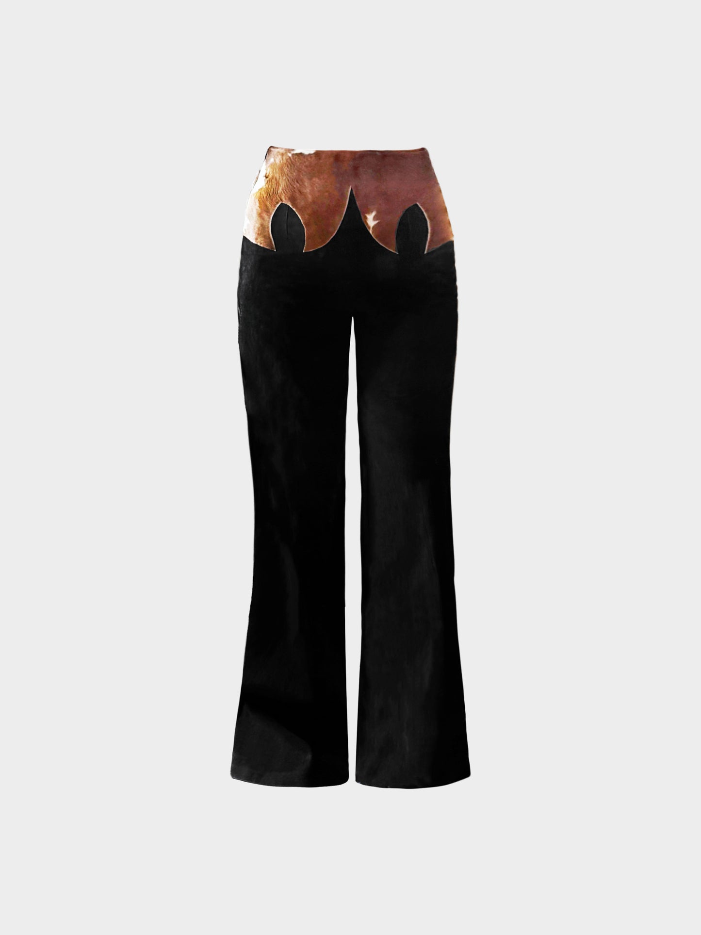 Alexander McQueen FW 1997 Cowhide Waist Wide Leg Trousers