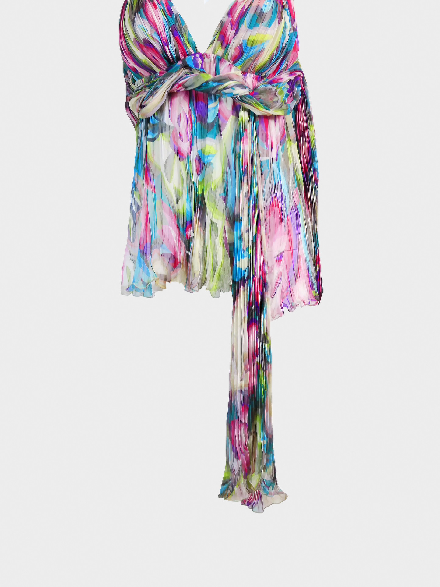 Missoni 2000s Vibrant Multicoloured Graphic Silk Top