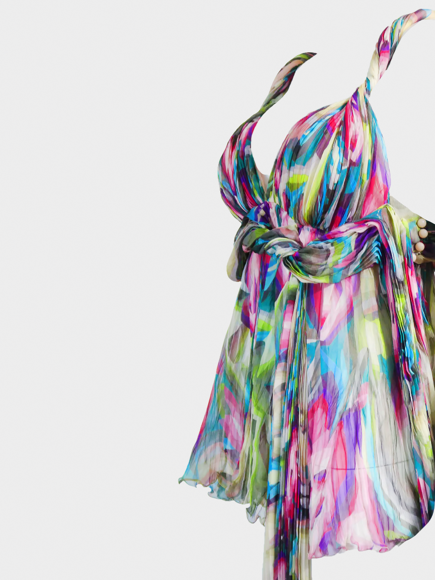 Missoni 2000s Vibrant Multicoloured Graphic Silk Top