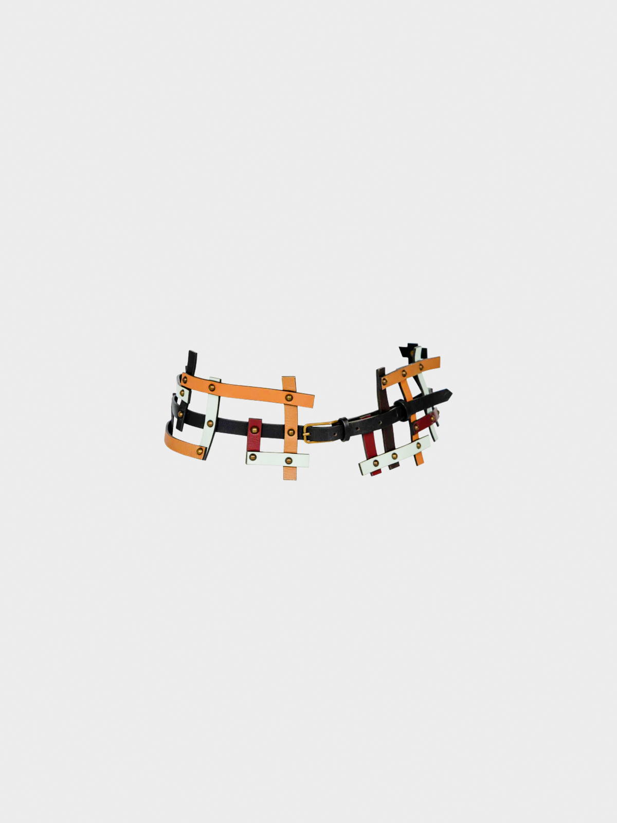 Missoni FW 2007 Multicolour Leather Lattice Runway Belt