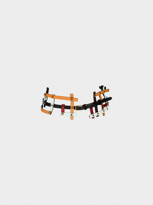 Missoni FW 2007 Multicolour Leather Lattice Runway Belt
