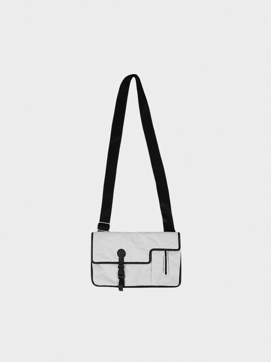Miu Miu SS 1999 Silver Nylon Crossbody Bag