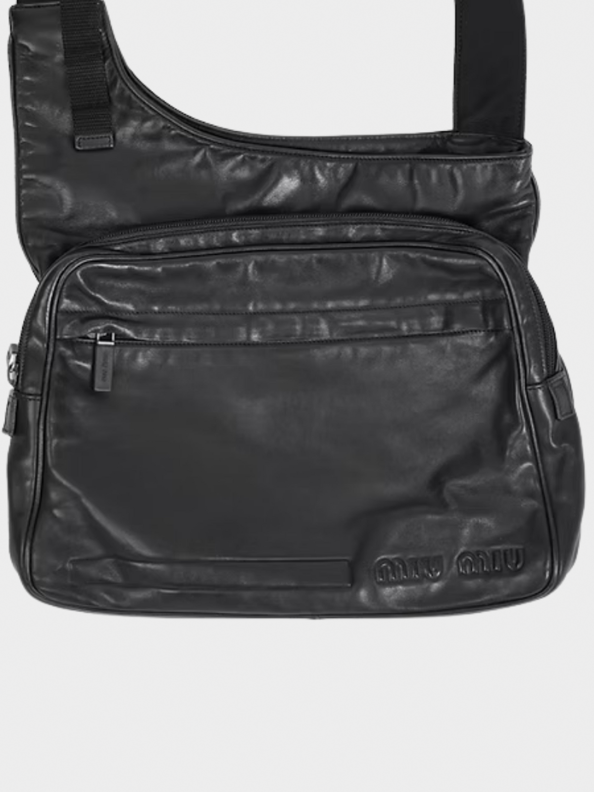Miu Miu FW 1999 Black Leather Crossbody Bag