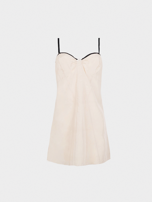 Miu Miu 2000s Silk Lingerie Beige Dress