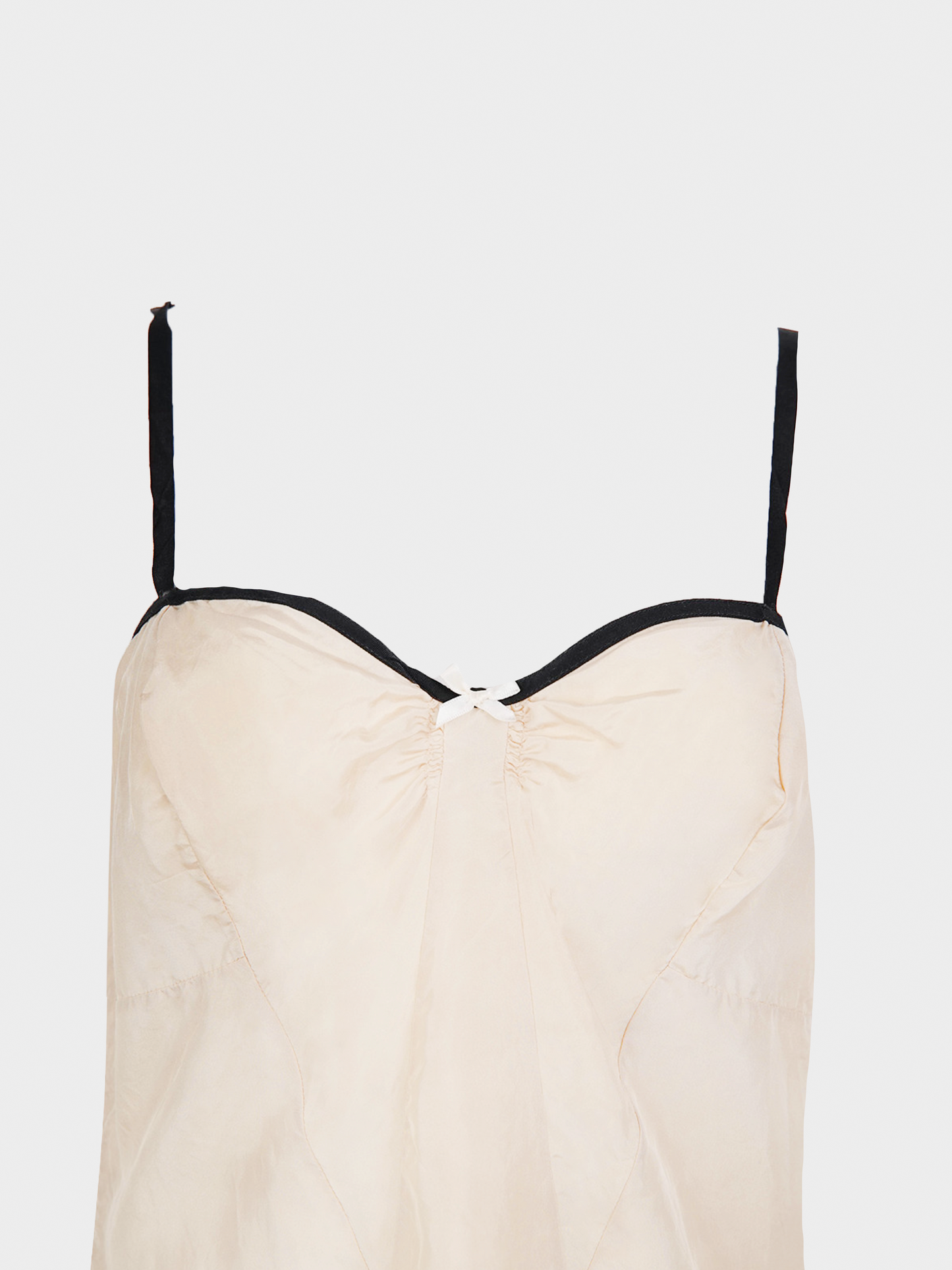 Miu Miu 2000s Silk Lingerie Beige Dress