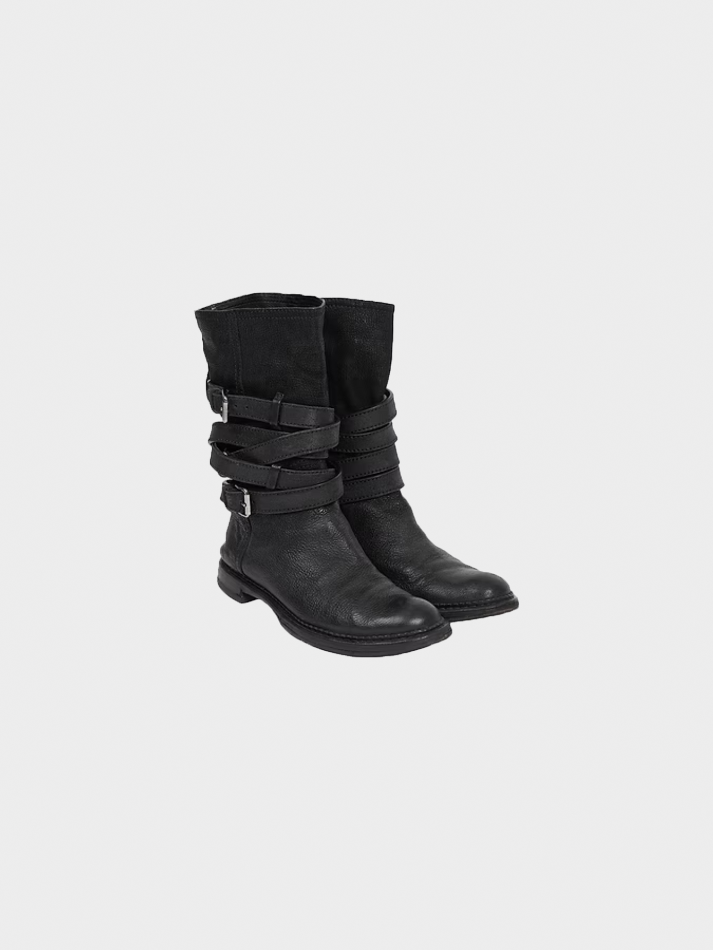 Miu Miu 2000s Black Buckle Boots