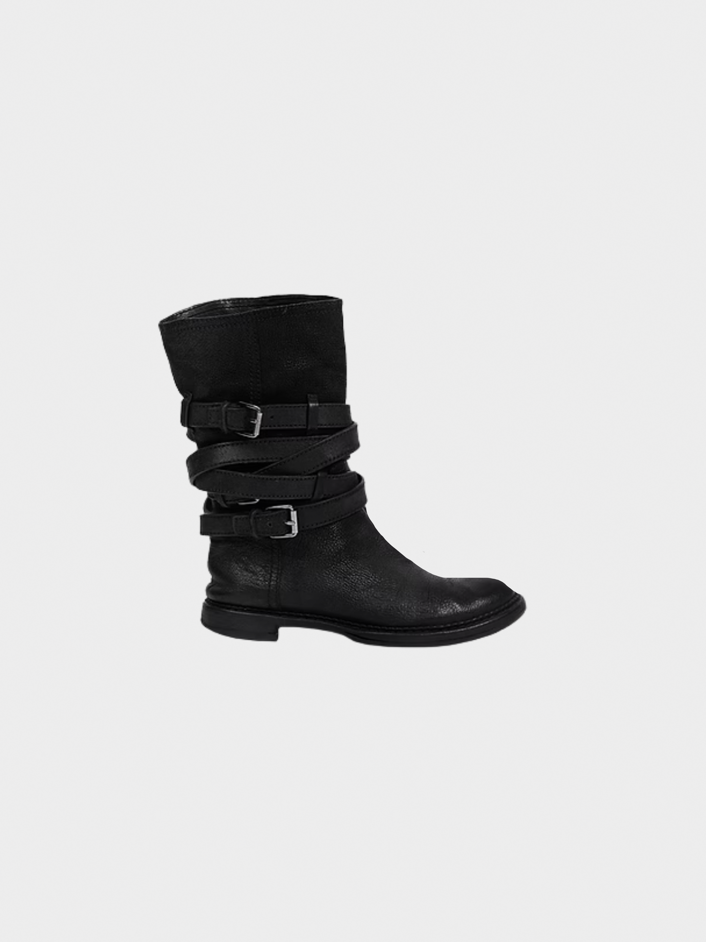 Miu Miu 2000s Black Buckle Boots