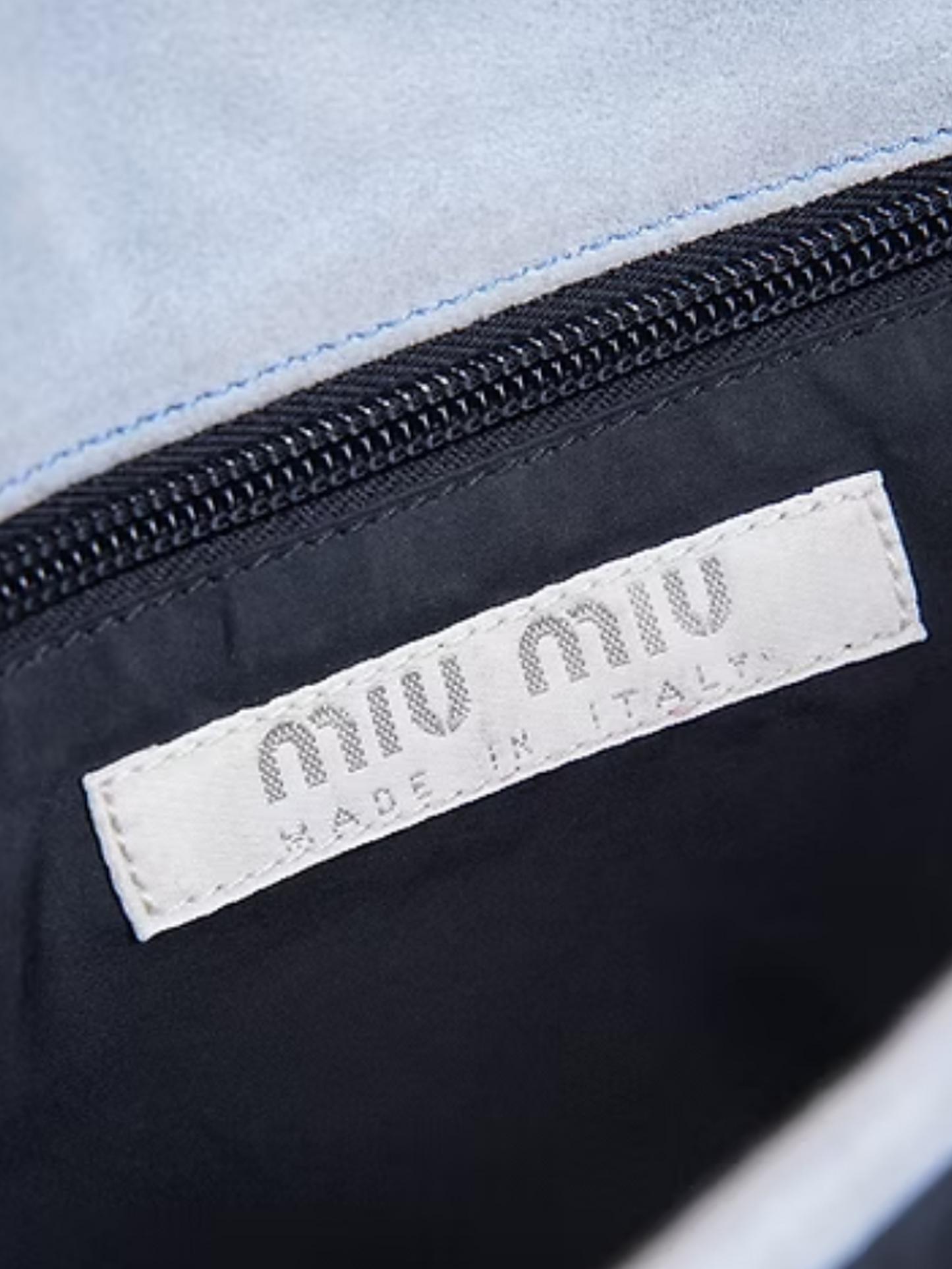 Miu Miu SS 2000 Blue Suede Bag