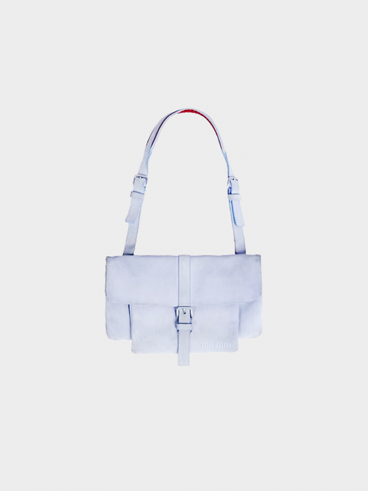 Miu Miu SS 2000 Blue Suede Bag