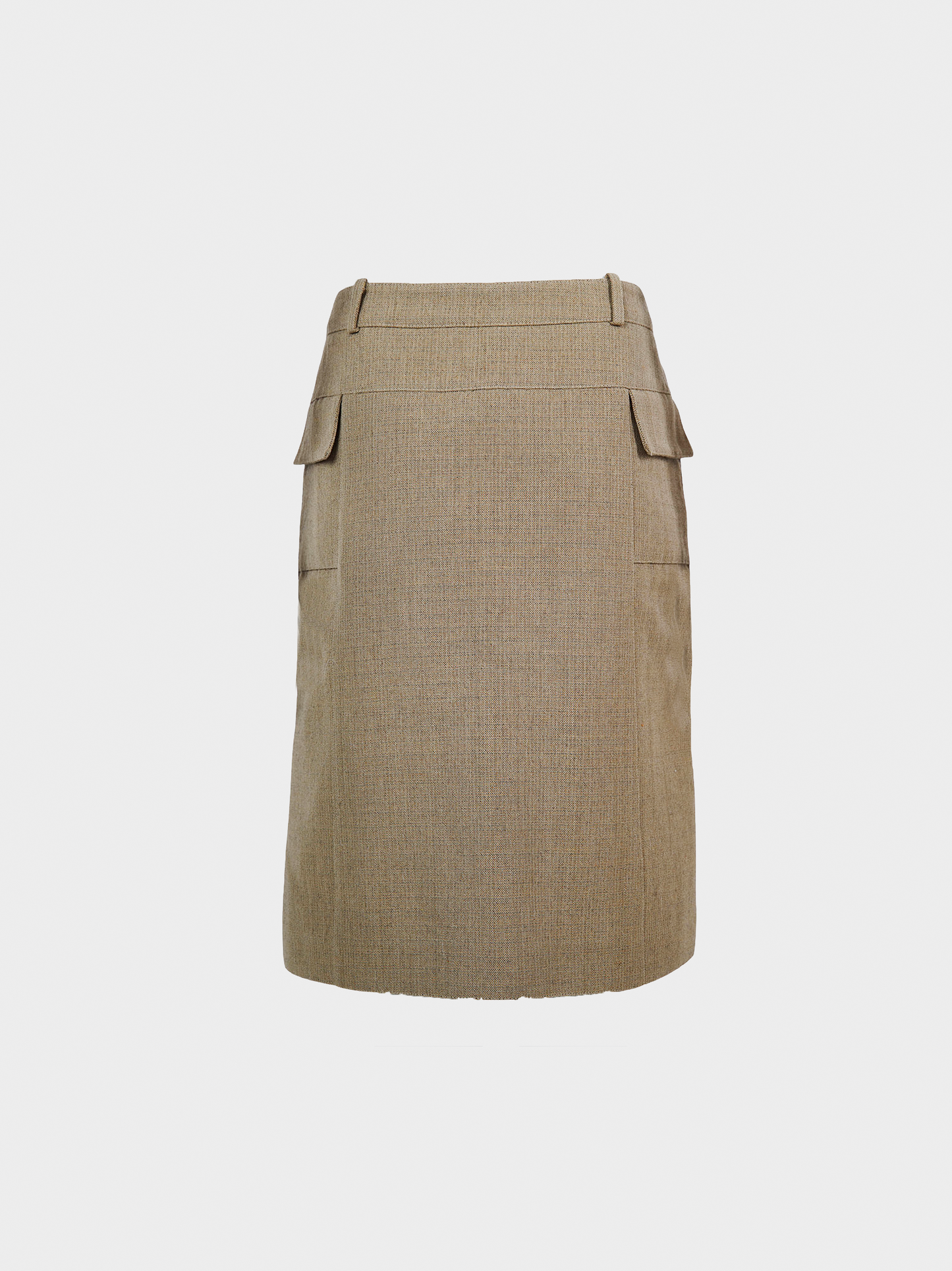 Miu Miu FW 1999 Brown Wool Midi Skirt