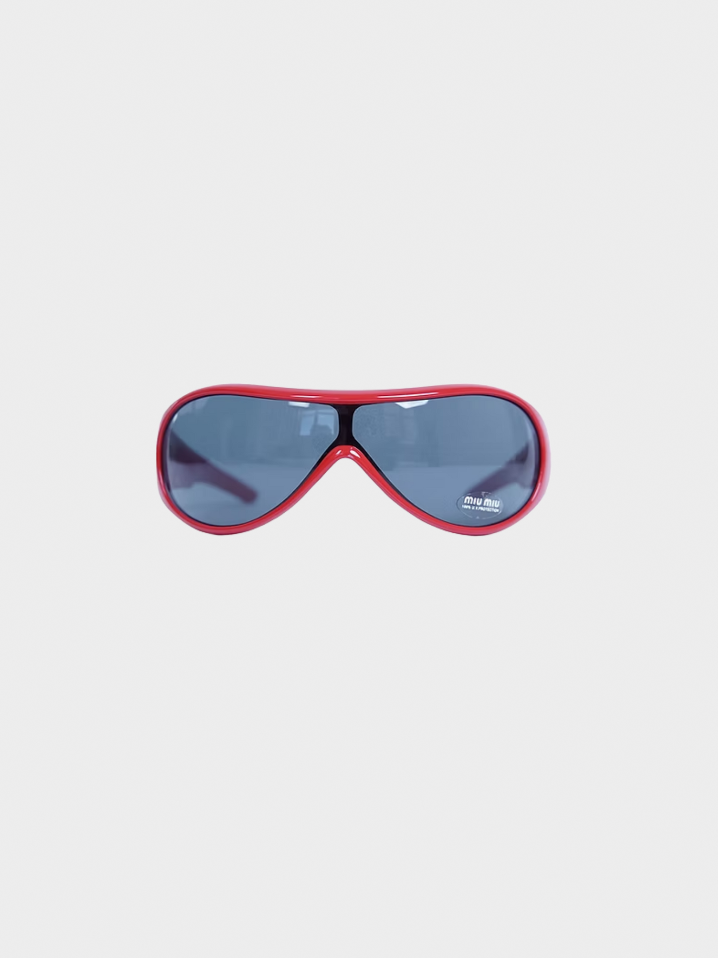 Miu Miu 2000s Red Visor Sunglasses