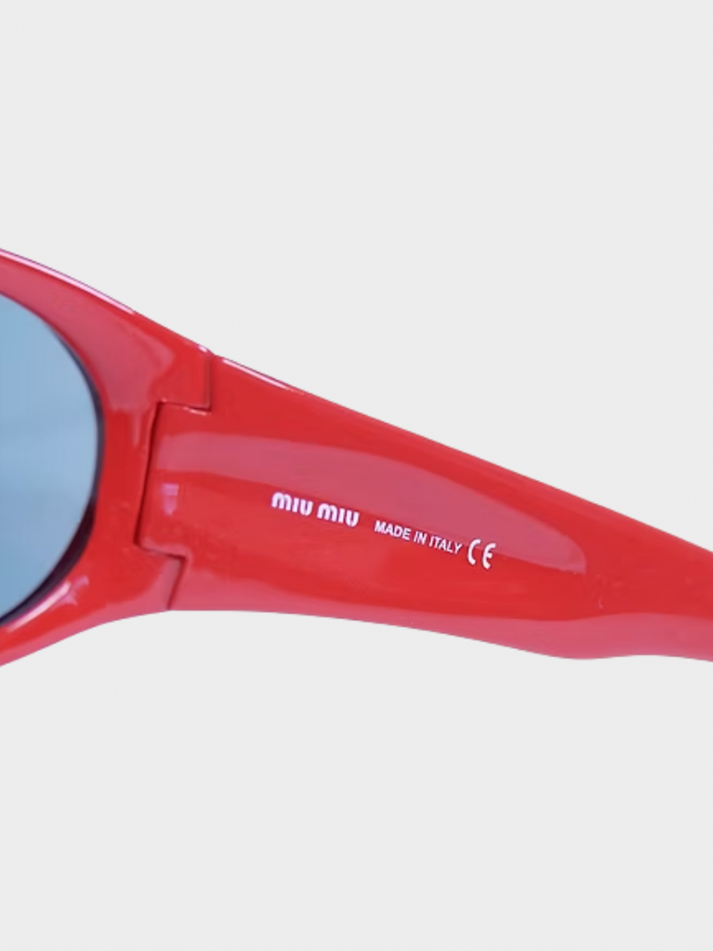 Miu Miu 2000s Red Visor Sunglasses