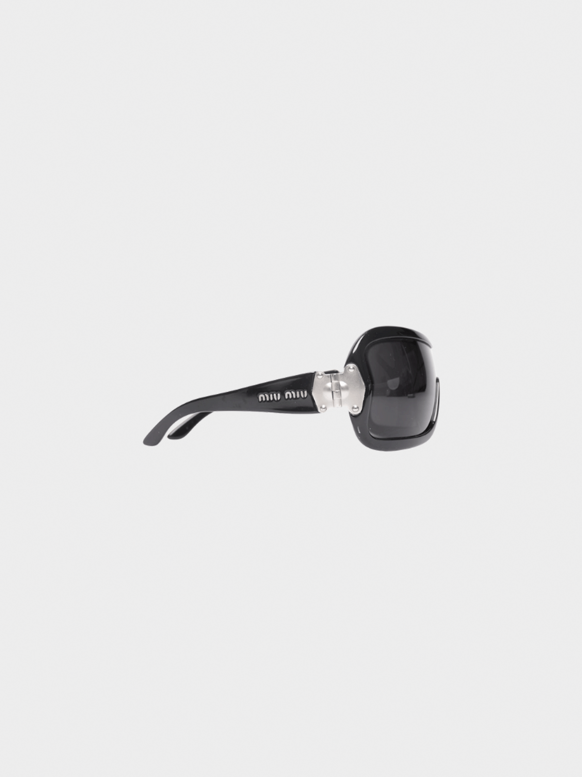 Miu Miu FW 2010 Black Shield Logo Sunglasses
