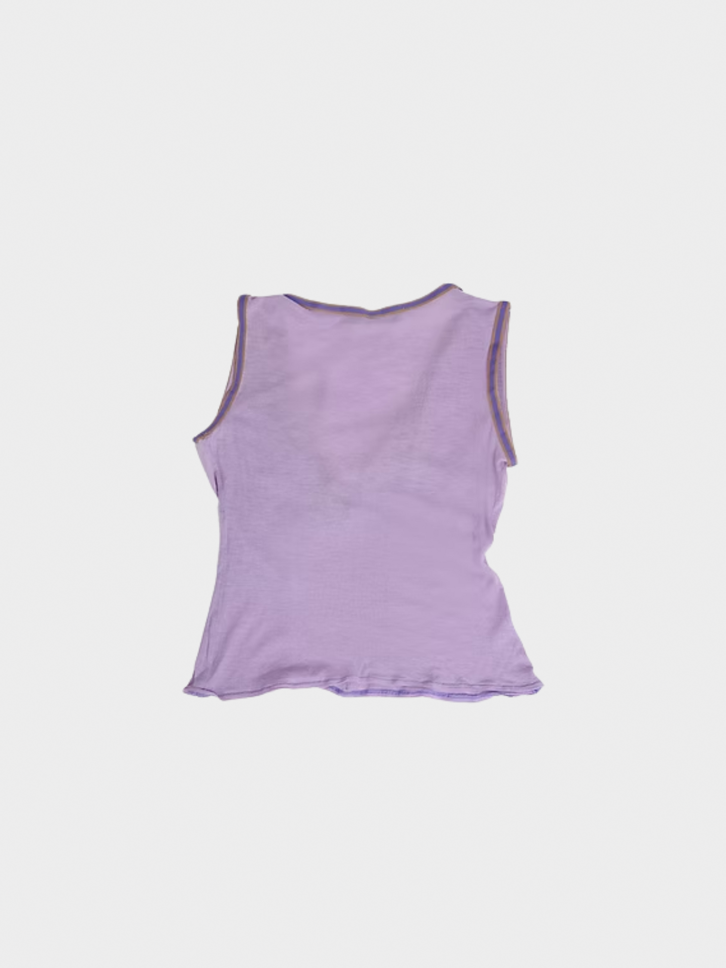 Miu Miu SS 2000 Purple V-Neck Tank Top