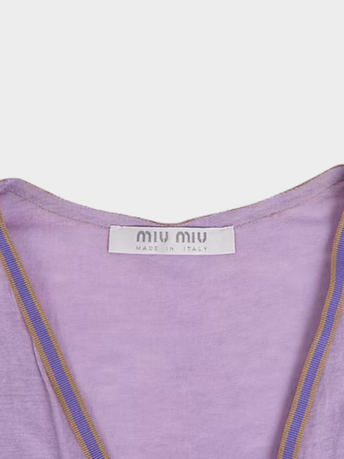 Miu Miu SS 2000 Purple V-Neck Tank Top