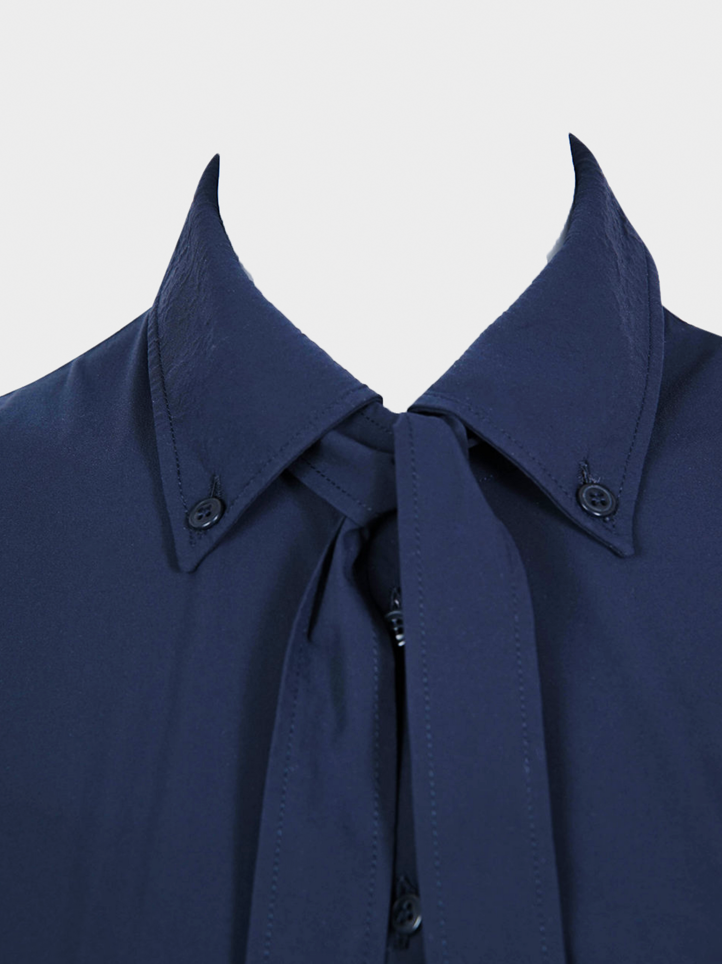 Miu Miu SS 2000 Navy Blue Ruffle Bodysuit