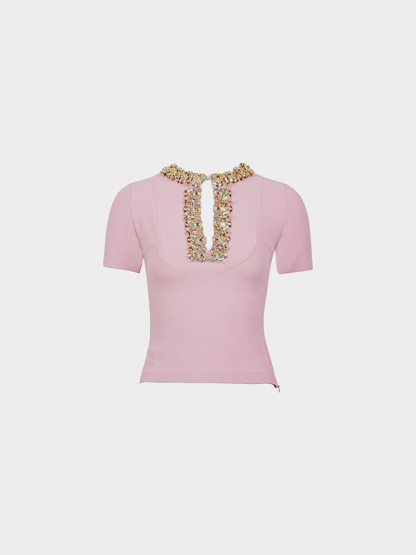 Miu Miu SS 2004 Embellished Pink Top