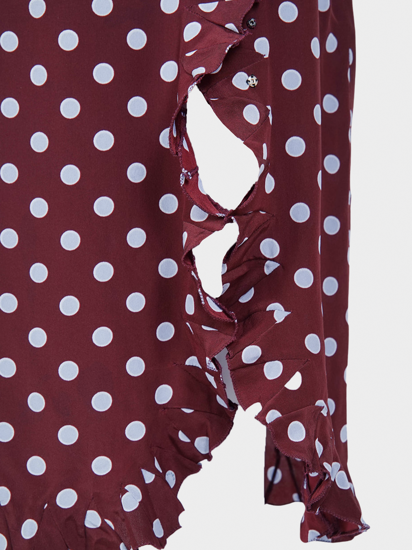 Prada SS 2000 Burgundy Polka Dot Skirt