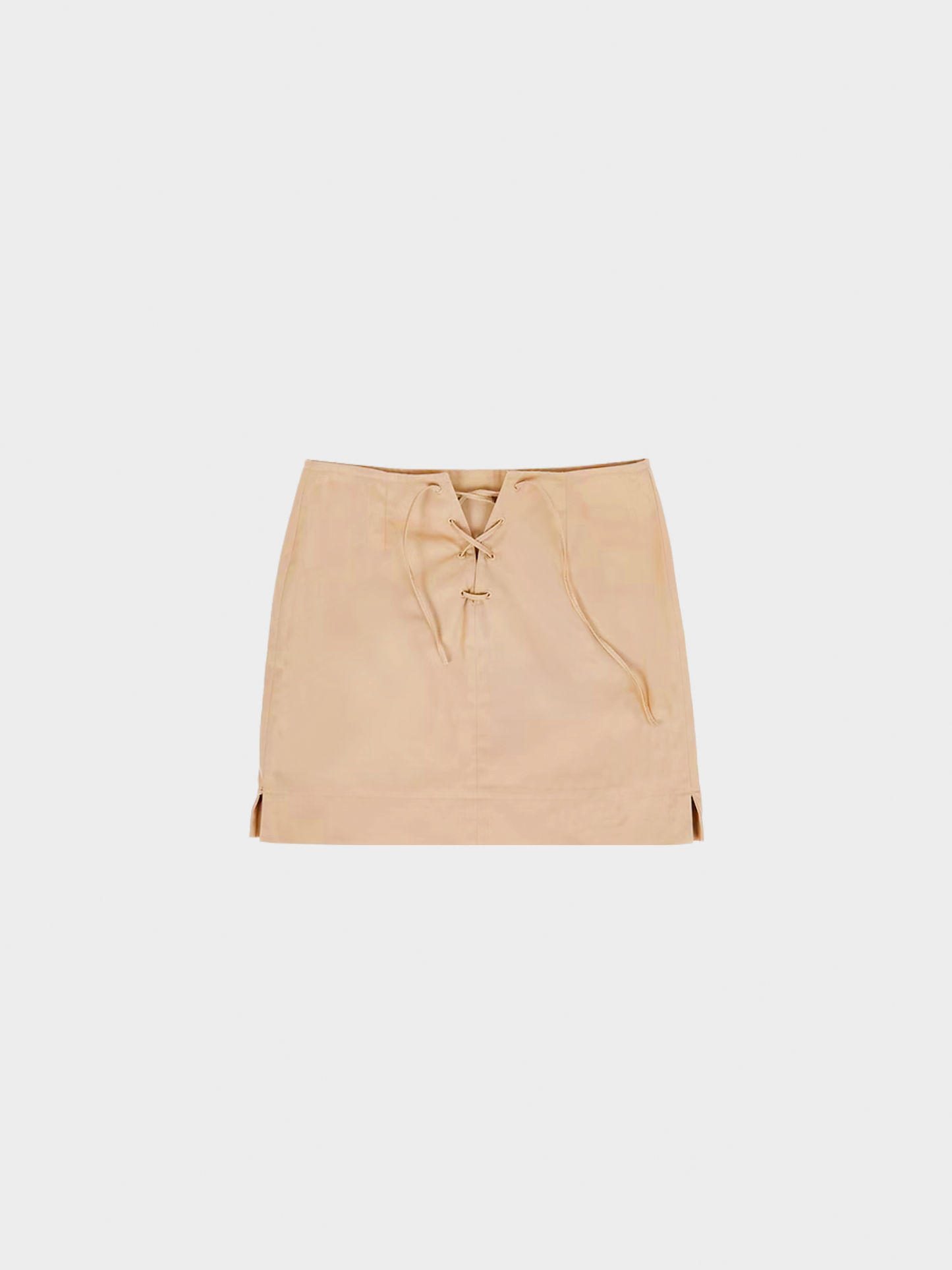 Miu Miu SS 1998 Khaki Lace Up Mini Skirt