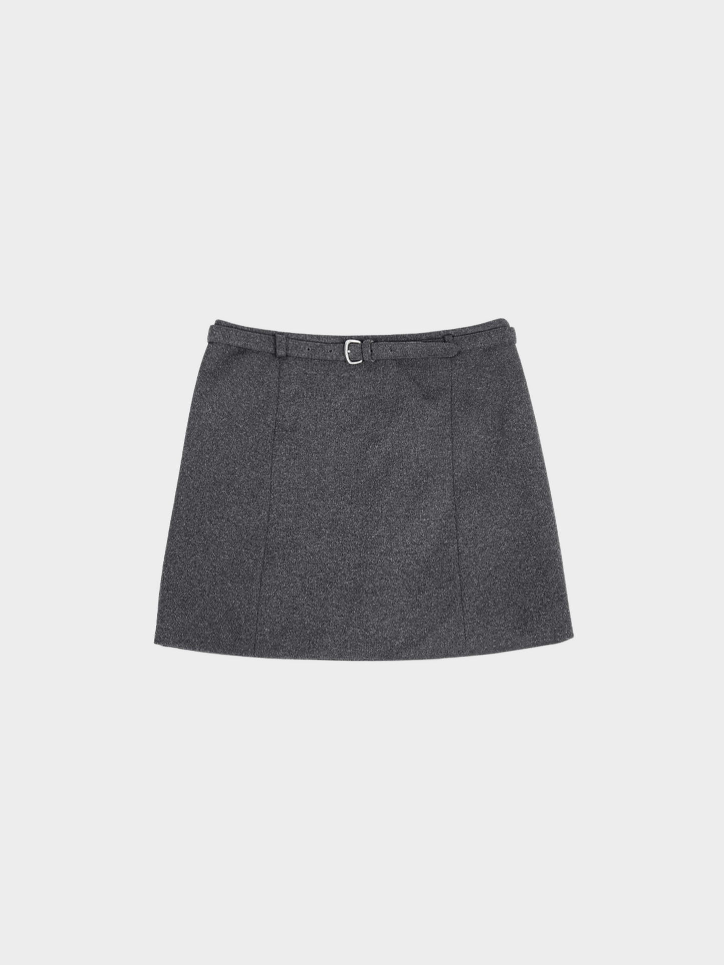 Miu Miu FW 1997 Dark Grey Belted Wool Skirt