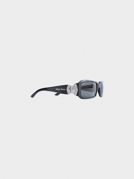 Miu Miu FW 2010 Black Logo Sunglasses