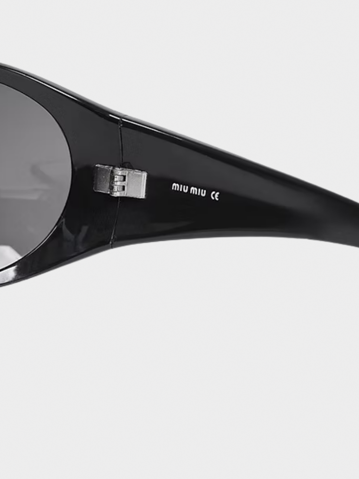 Miu Miu 2000s Black Oversized Sunglasses