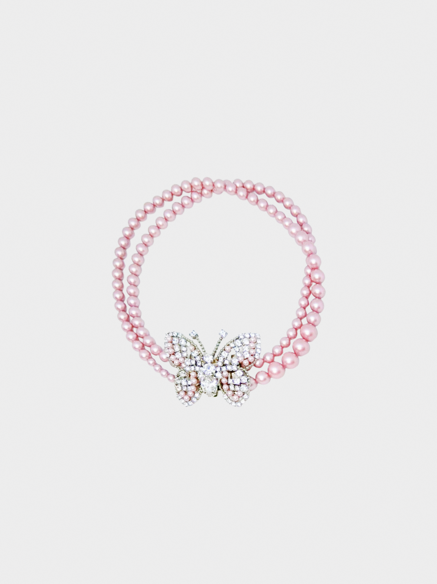 Miu Miu SS 2013 Pink Pearl and Butterfly Necklace