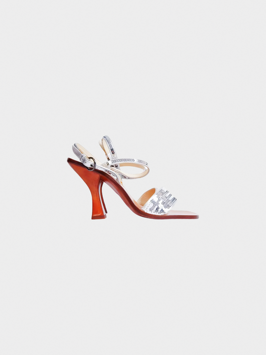Miu Miu SS 1998 Silver Sequin Heels