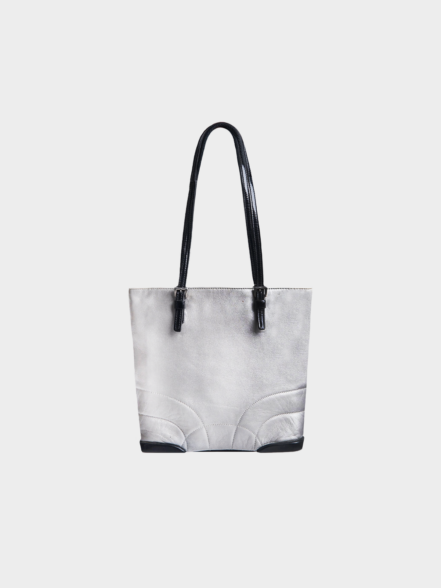 Prada FW 1999 Silver Metallic Tote Bag